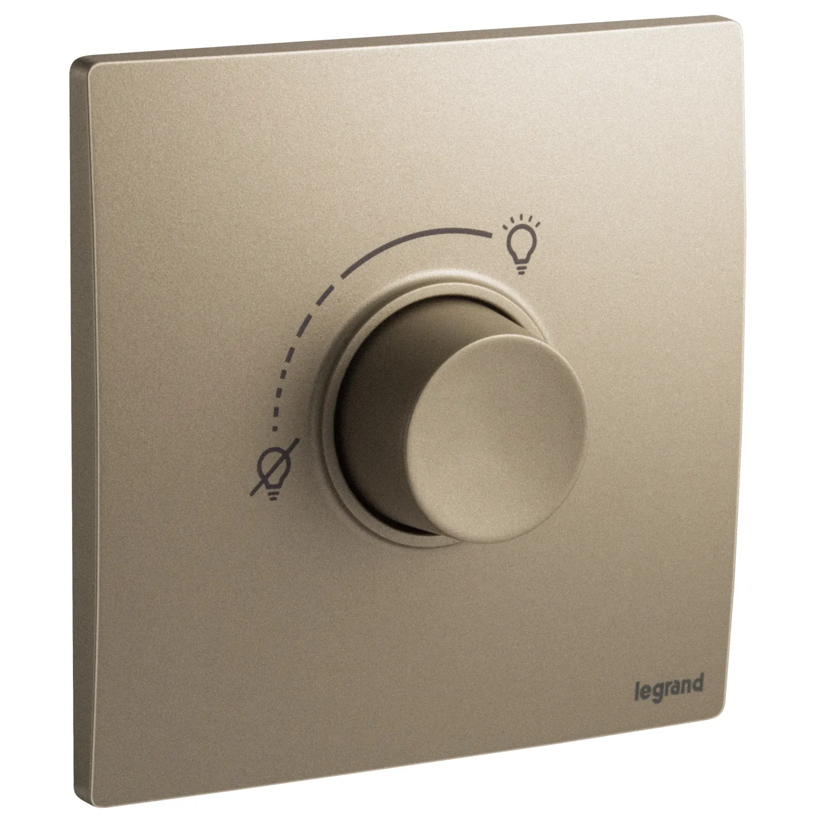 LEGRAND - Rotary Dimmer Mallia, RLC+LED, 100-240 V~, without Neutral, Dark Bronze