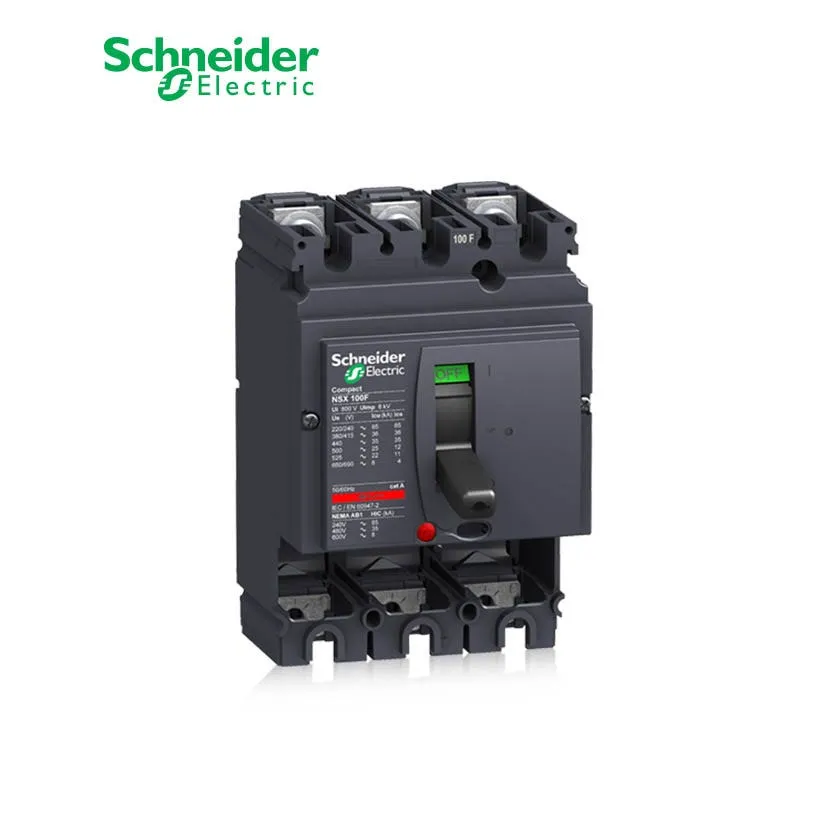 شنايدر - قاطع رئيسي 100 أمبير - ComPact NSX100F, 100A, 3P, 36 kA at 415 VAC 50/60 Hz, w/o Trip Unit