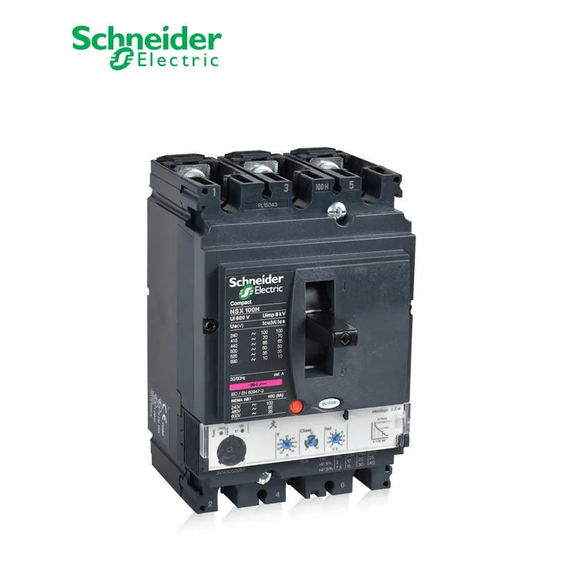 شنايدر - قاطع رئيسي 100 أمبير - ComPact NSX100N, 3P 3d, 50kA at 415 VAC, MicroLogic 2.2 M Trip Unit 100A