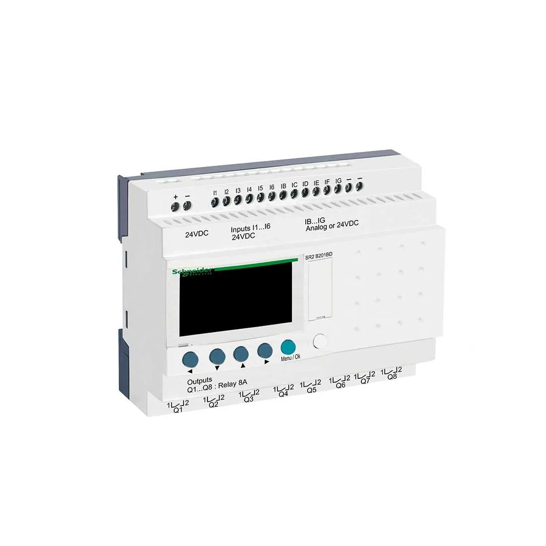 شنايدر - ريلي - Zelio Logic - 20 I O - 24 V DC - clock - display
