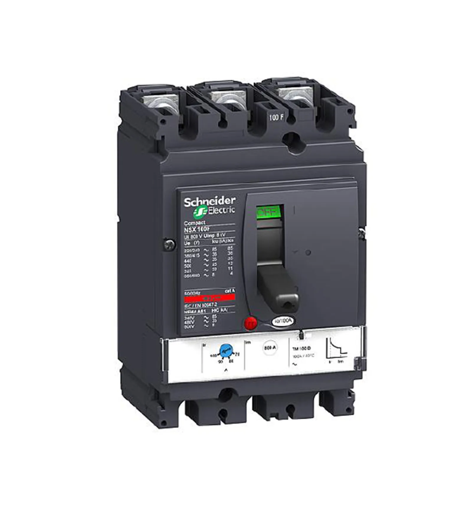 شنايدر - قاطع رئيسي 25 أمبير - ComPact NSX100F, 3P 3d, TMD Trip Unit 25A, 36kA at 415 VAC