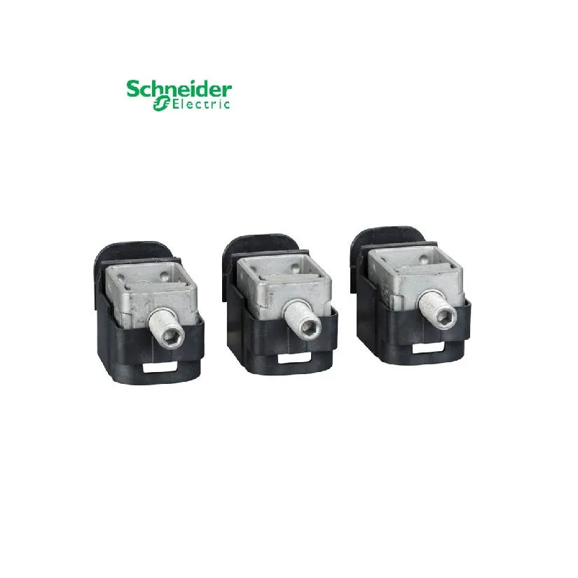 SCHNEIDER - Steel Bare Cable Connectors, ComPact NSX, EasyPact CVS, for 1 Cable 1.5 to 95 mm?, 160 A, Set of 3 Parts
