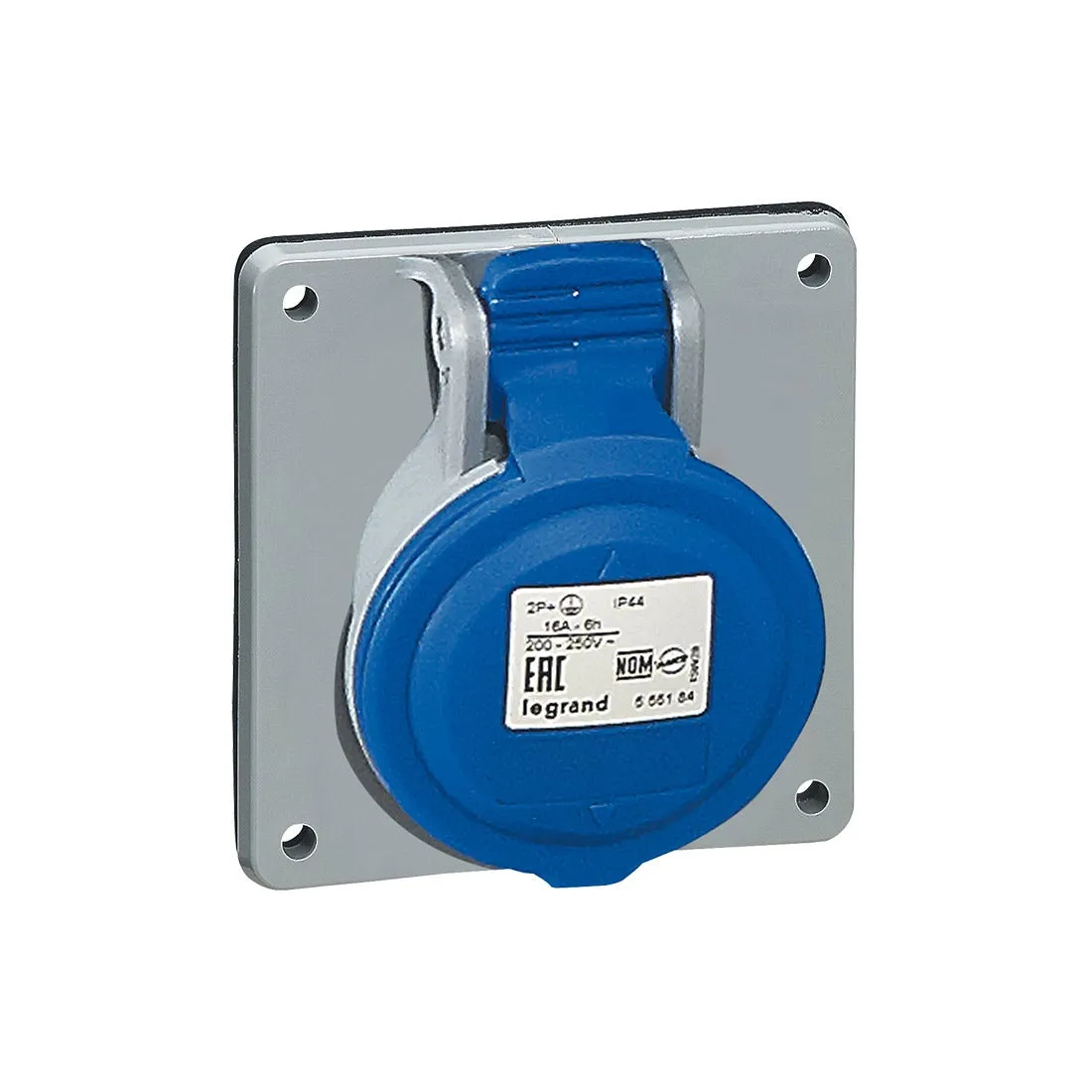 ليجراند - فيش صناعي 16A 4P+E 200/250V على لوحة كهربائية IP44, P17