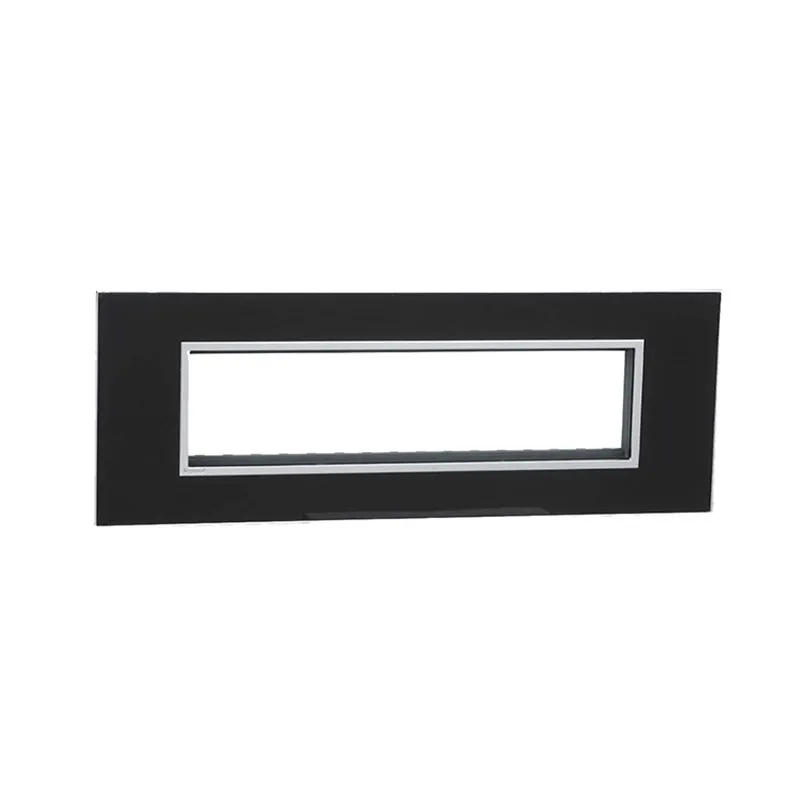 ليجراند - غطاء مع إطار Arteor، هندي، 8 موديول، مربع، Mirror Black