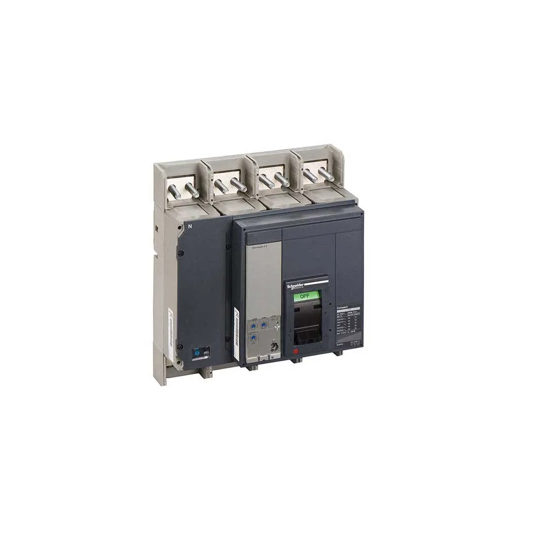 SCHNEIDER - MCCB Breaker, ComPact NS1600N, 50 kA at 415 VAC, Micrologic 2.0 Trip Unit, 1600 A, Fixed, 4P 4d