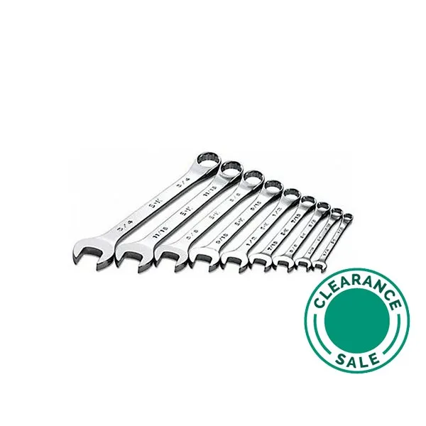 S.K. Combination Wrench Set, 9 Pieces, 1/4" - 3/4", 86011 U.S.A.