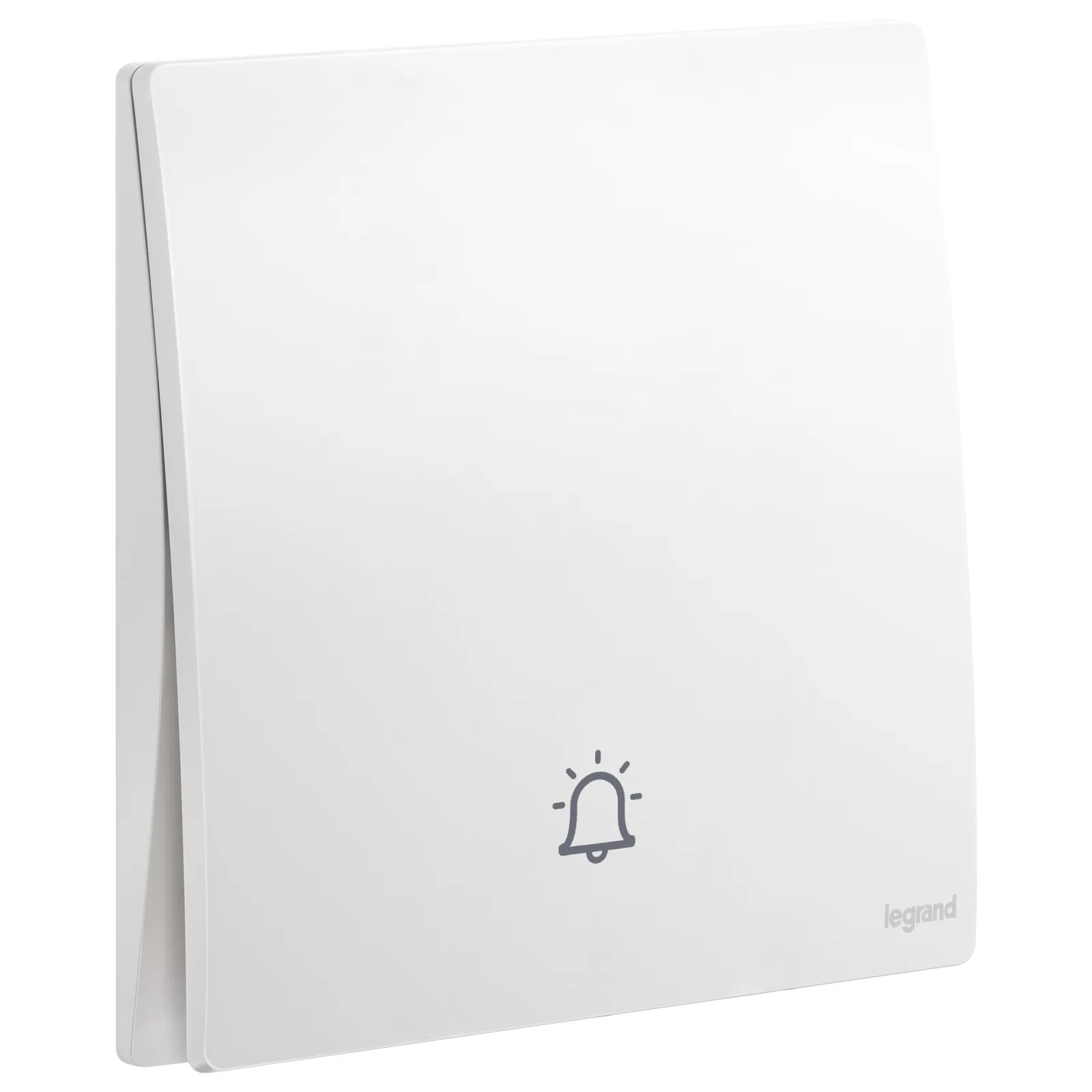 LEGRAND - Push-Button Mallia, N/O Contact with Bell Symbol, 1 Gang, 10 A, 250 V~, Matt White