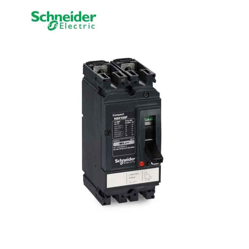 شنايدر - قاطع رئيسي 100 أمبير - ComPact NSX100F AC/DC, 2P 2d, 18kA at 415 VAC, TMD Trip Unit 100A