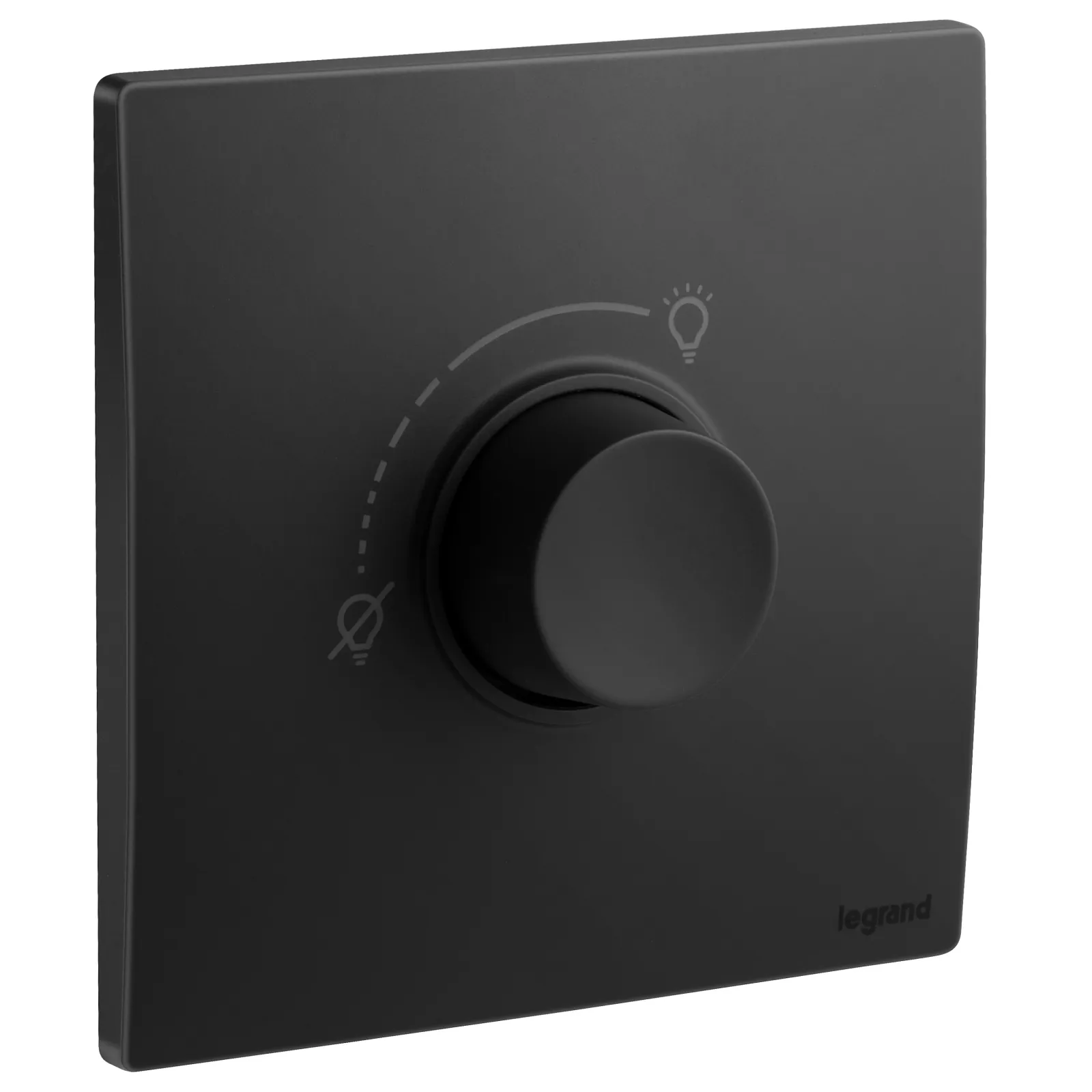 LEGRAND - Rotary Dimmer Mallia, RLC+LED, 100-240 V~, without Neutral, Matt Black