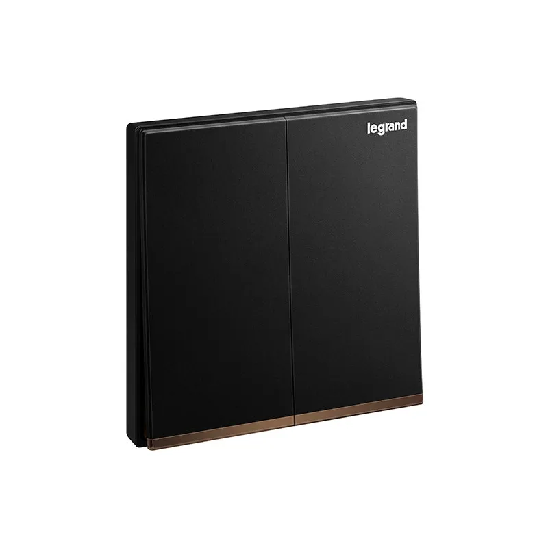 ليجراند - مفتاح Galion، مجوز، خط 1، 16AX، 250V، مع Electroplate Barre، Matt Black