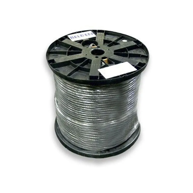 BELDEN - 1C*18 AWG Coax Gif hdld/PE/Dbsh/PVC, Black, 305 Meters/Roll