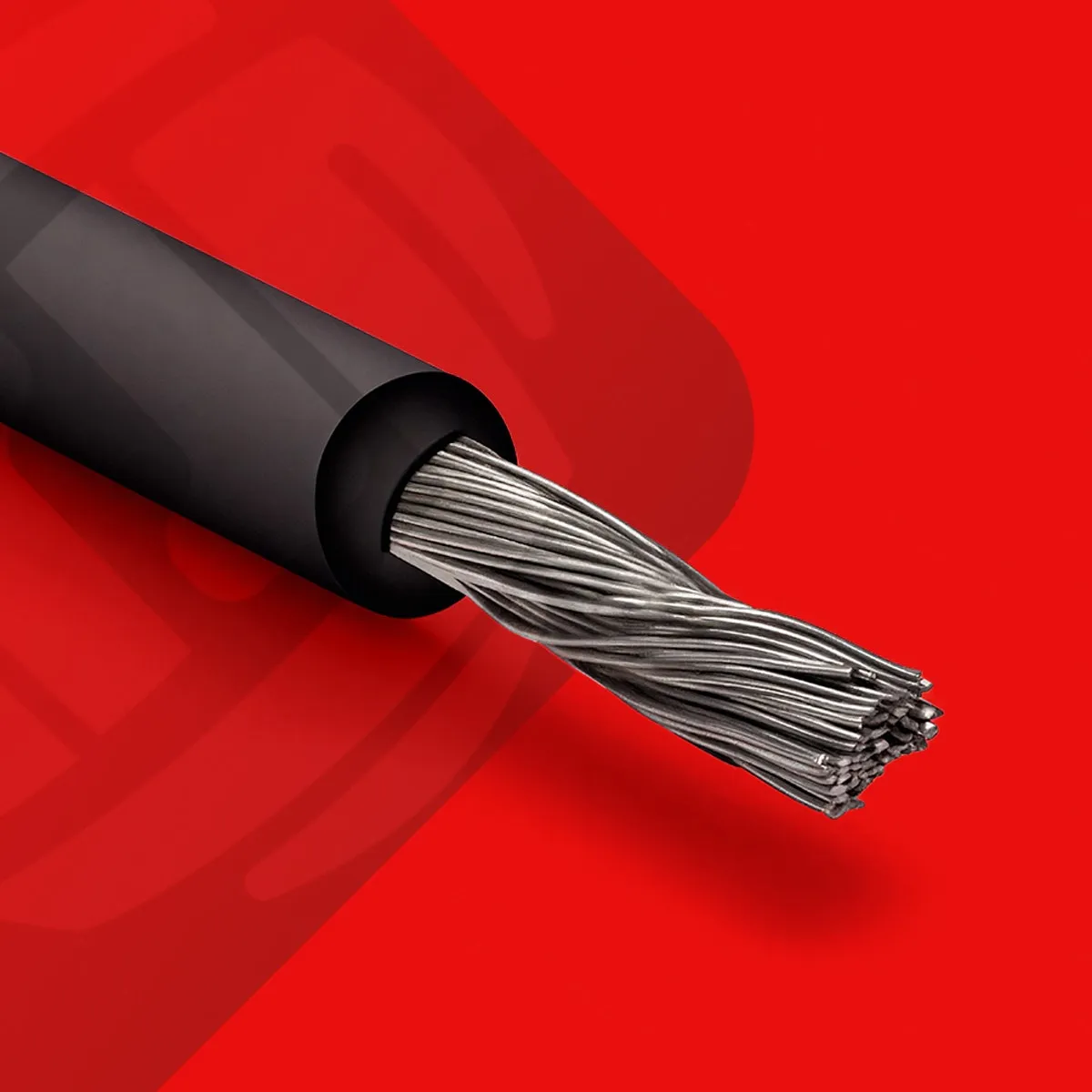 BAHRA CABLES - Solar Cable Low Voltage, LSOH, Flexible Tinned Copper, 1x4mm, 600/1000V, Black