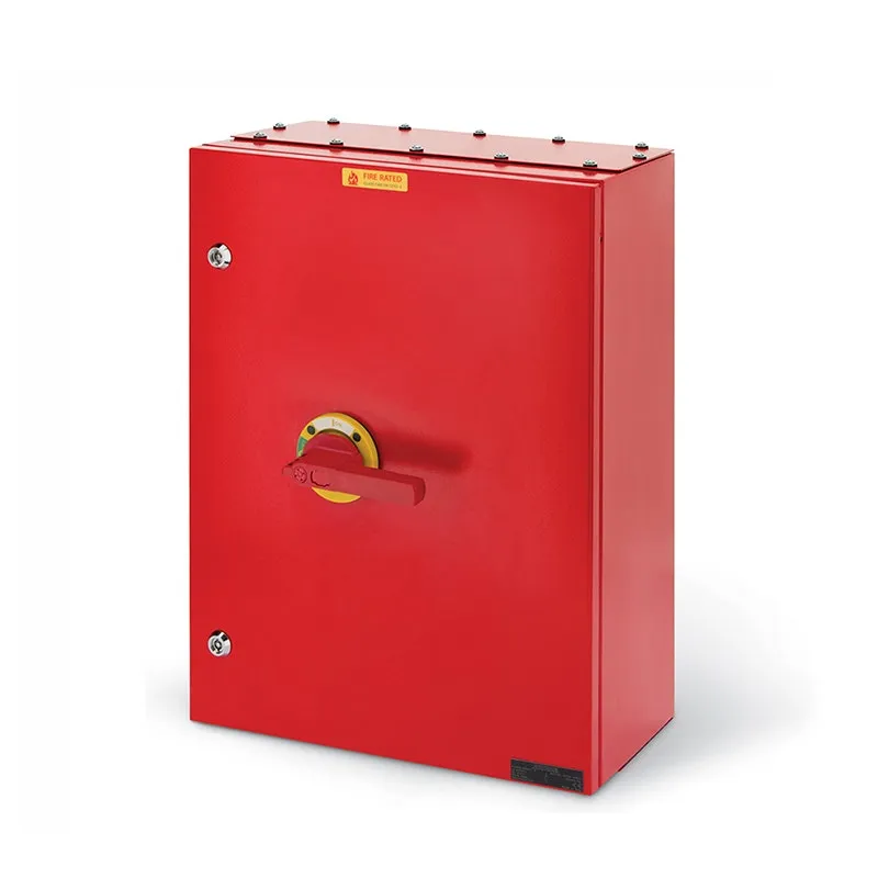 SCAME - Enclosed Switch Disconnector, 400A, 3P+N, IP65, 400x600x200mm, K3, IK10, Emergency, Yellow/Red, Fire Rated