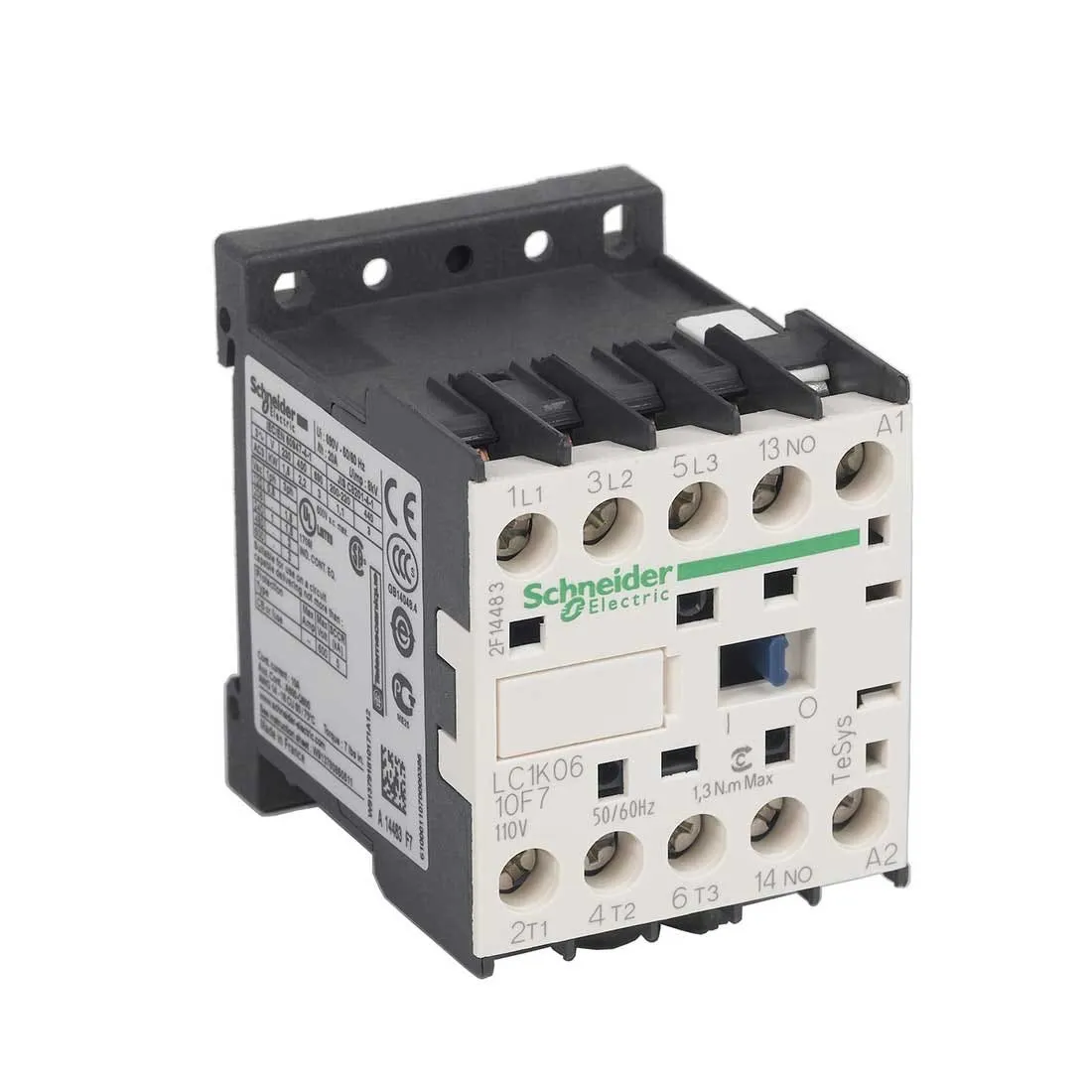 شنايدر - كونتاكتور - 6A/AC3 20A/AC1 3P 110V