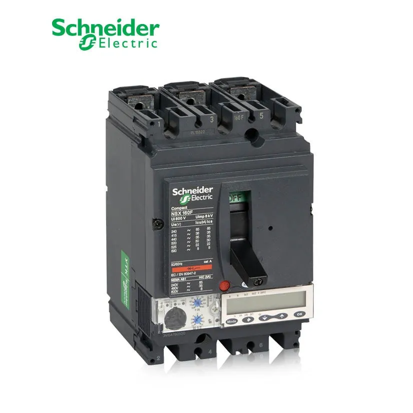 شنايدر - قاطع رئيسي 160 أمبير - ComPact NSX160N, 3P 3d, 50kA at 415 VAC, MicroLogic 5.2A Trip Unit 160A