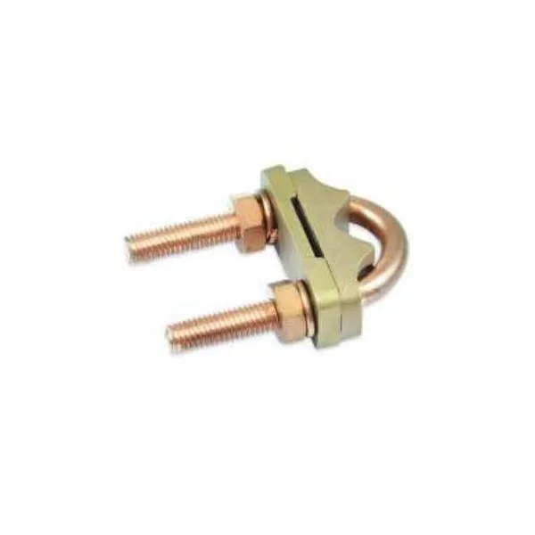 BAHRA EARTHING - U-Bolt Double Plated Clamp for Rod 16-20mm to Tape 25x3mm, Vertical, Type E