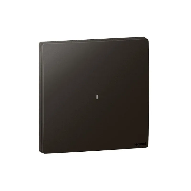 LEGRAND - Wired Dimmer Mallia Senses, 150W, 1 Gang with Neutral, Matt Black