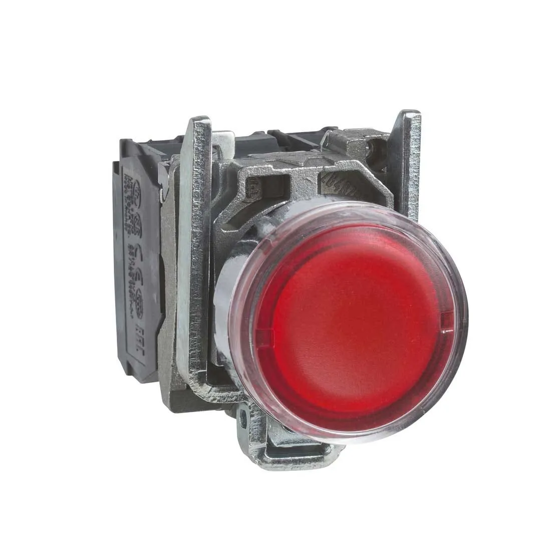 شنايدر - مفتاح تحكم ضغط أحمر - Ø22 spring return 1NO+1NC 24V