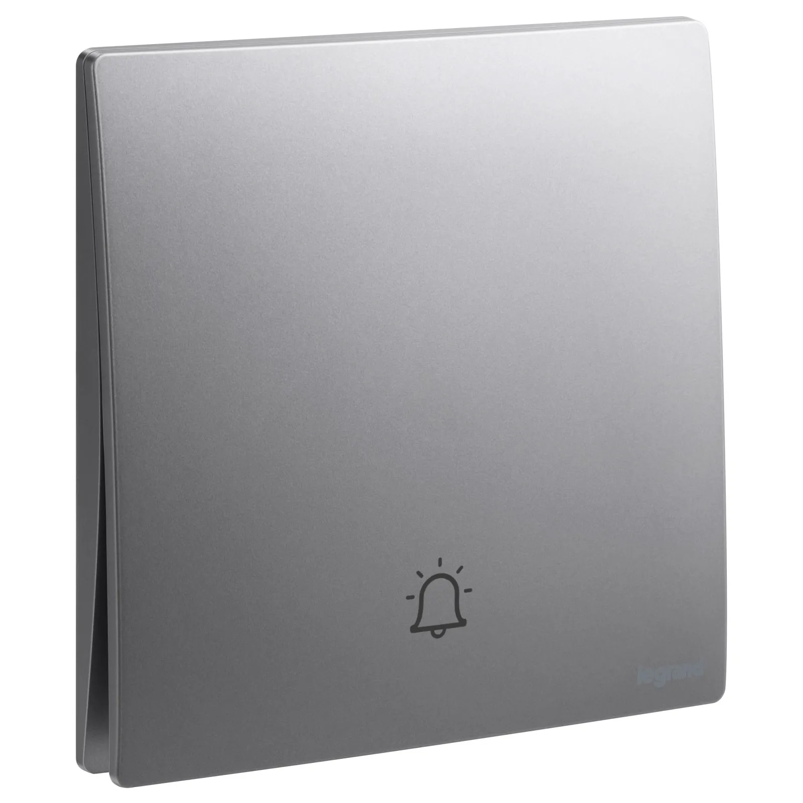 LEGRAND - Push-Button Mallia, N/O Contact with Bell Symbol, 1 Gang, 10 A, 250 V~, Dark Silver