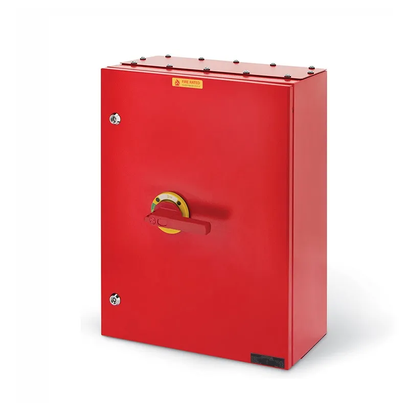 SCAME - Enclosed Switch Disconnector, 200A, 3P+N, IP65, 500x700x200mm, FR4, IK10, Emergency, Yellow/Red, Fire Rated