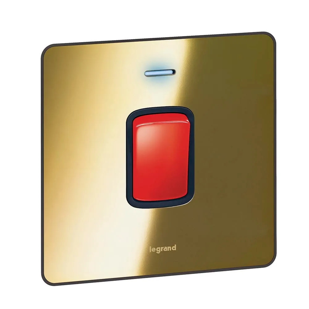 LEGRAND - Double Pole Switch Synergy -Blue Led -45 A -250 V~
