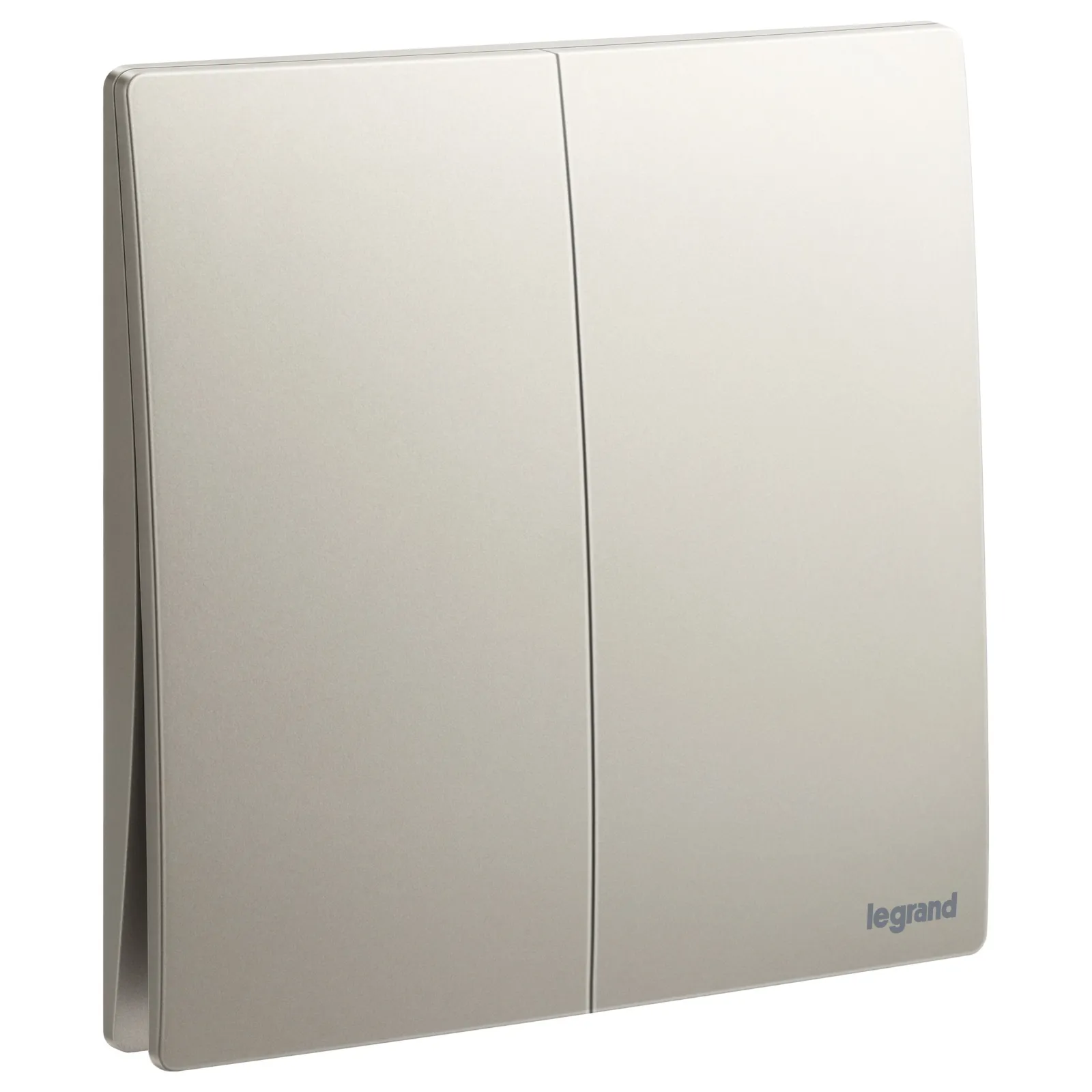 LEGRAND - Single Pole Switch Mallia, 2 Gang, 1 Way, 16 AX, 250 V~, Champagne