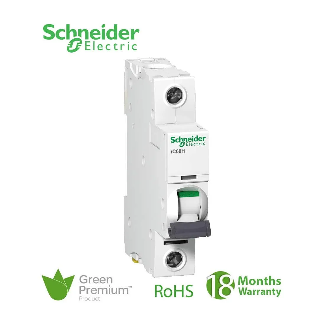 SCHNEIDER - MCB Breaker, Acti9 iC60H, 1P, 6A, C curve