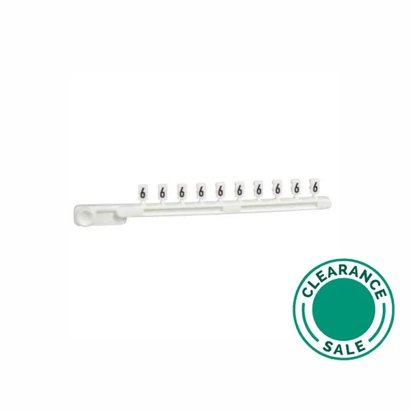 Marker, #6, Linergy TR, Clip-In Marker Type, Strip of 10