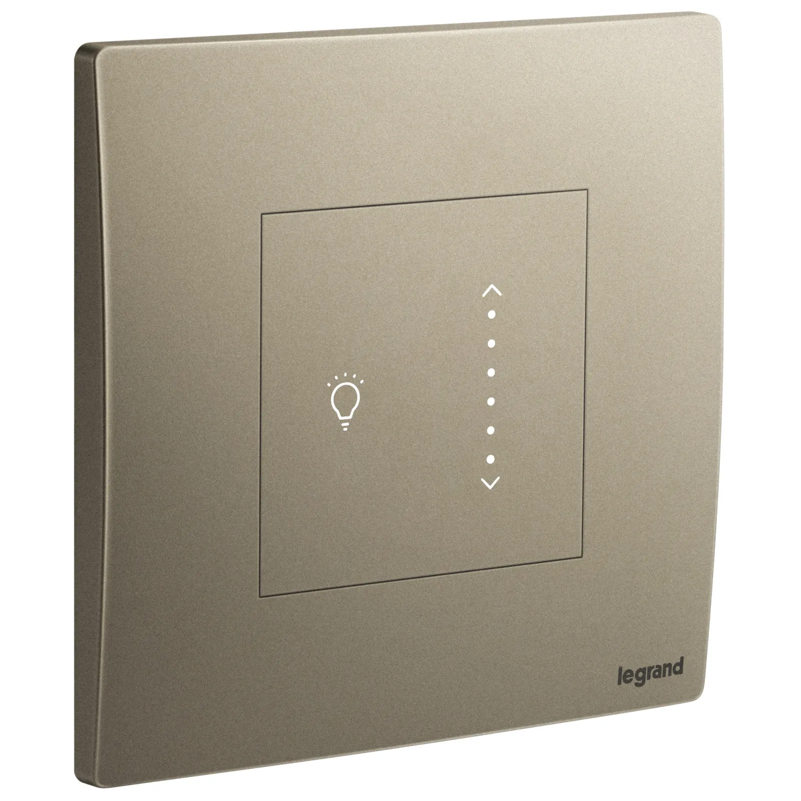 LEGRAND - Sliding Touch Dimmer Mallia, with Neutral, 300 W, 1 Gang, Dark Bronze