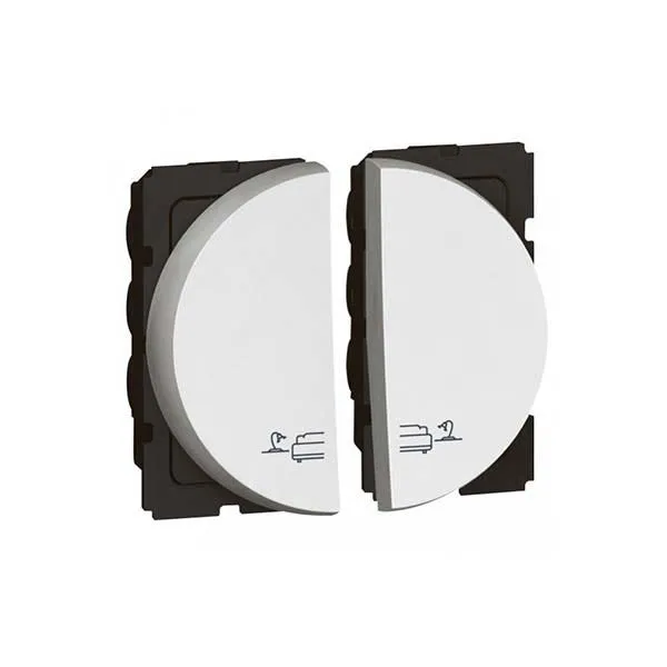 ليجراند - مفتاح 2 خط أرتيور - دائري - 2 موديول - أبيض