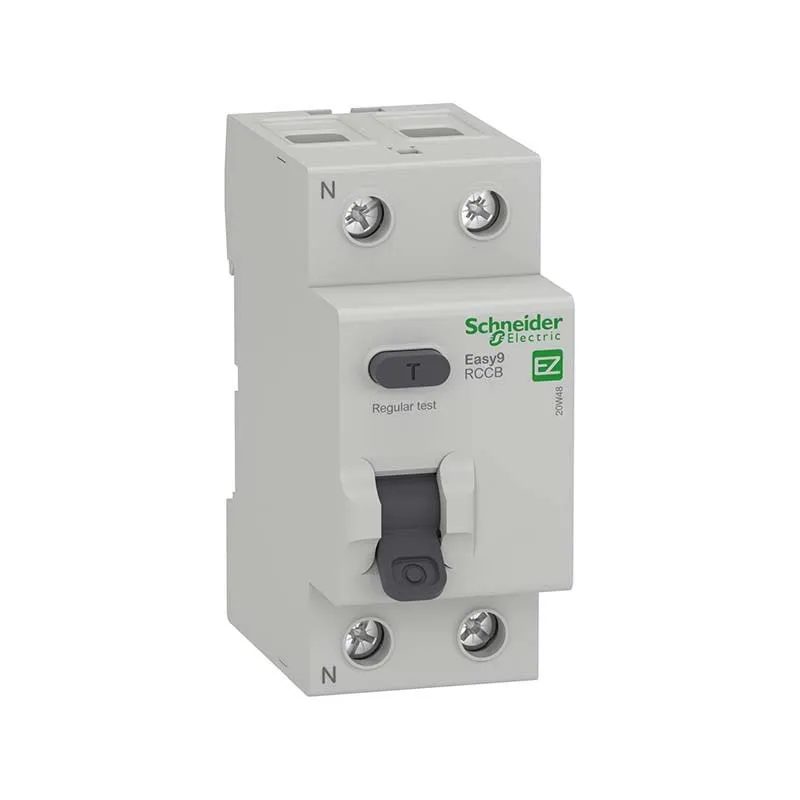 شنايدر - قاطع تفاضل - RCCB Breaker, Easy9, 2P, 40A, 30 mA, Type AC - Easy9