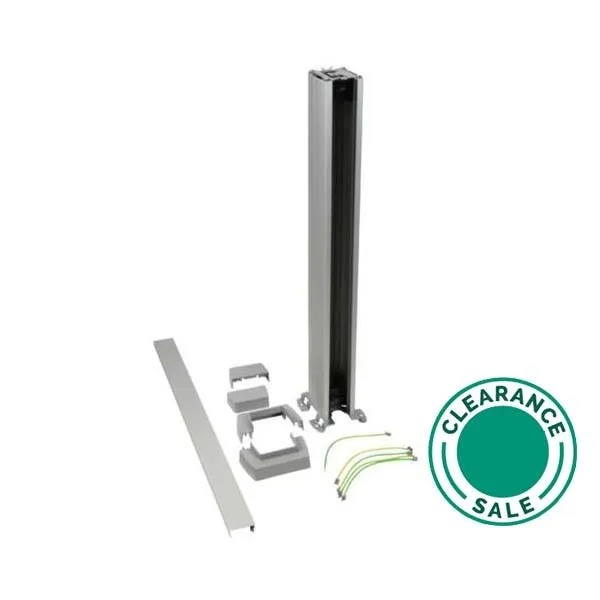 Mini Column, Direct Clipping, 1 Compartment, Cover W= 45mm, 0.68m, Aluminium