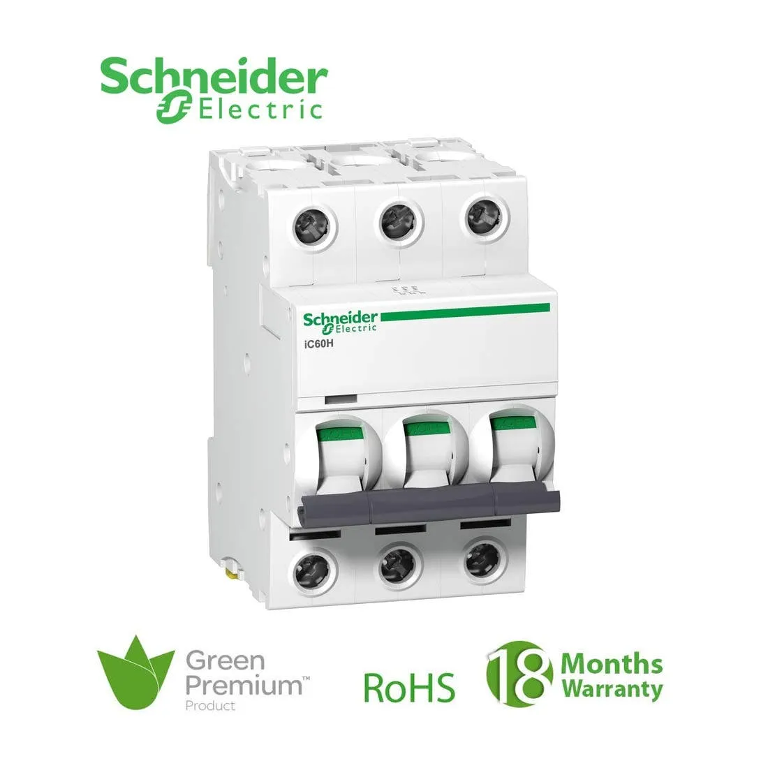 SCHNEIDER - MCB Breaker, Acti9 iC60H, 3P, 20A, C curve