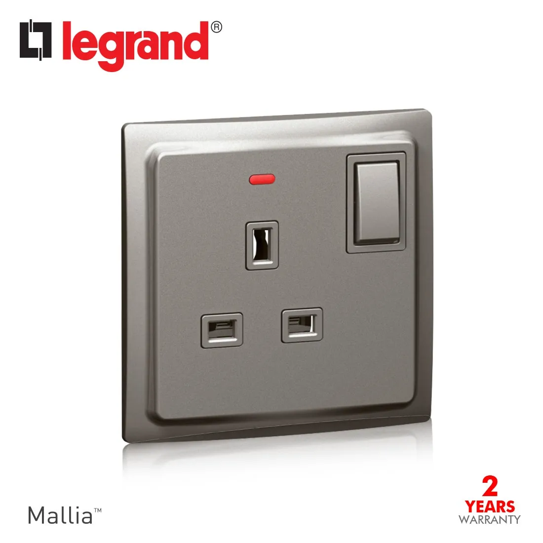 British Standard Double Pole Socket Outlets 13 A, 250 V~-1 Gang