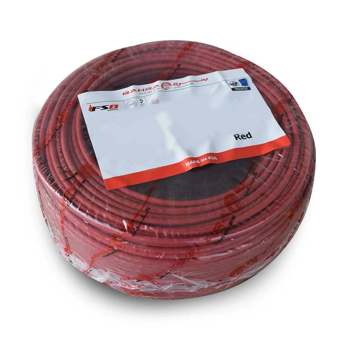 بحرة - سلك كهربائي نحاس - MICA LS0H - المواصفات البريطانية - NYA - مقاس 1.5 مم - أحمر - 450/750 فولت - 91.44 متر