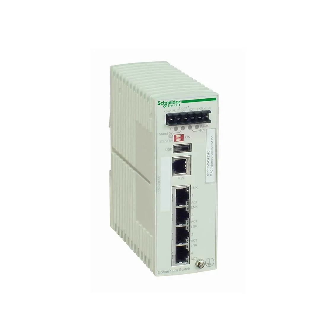 شنايدر - إيثرنت - TCP/IP managed - ConneXium - 4 ports for copper