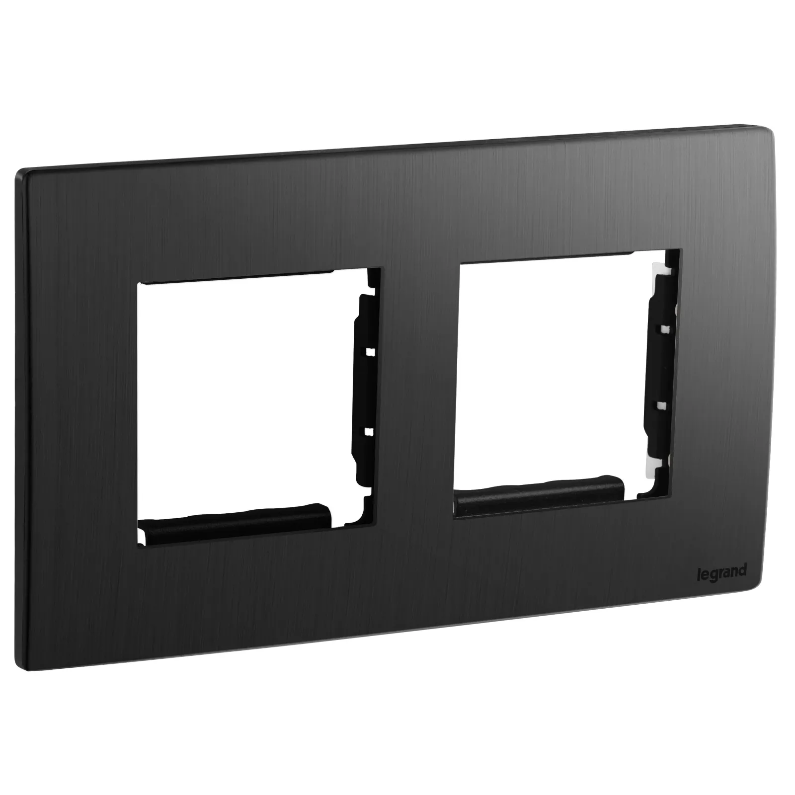 LEGRAND - Arteor Adaptor Mallia, 2 Gang, 2 Modules, Brushed Black