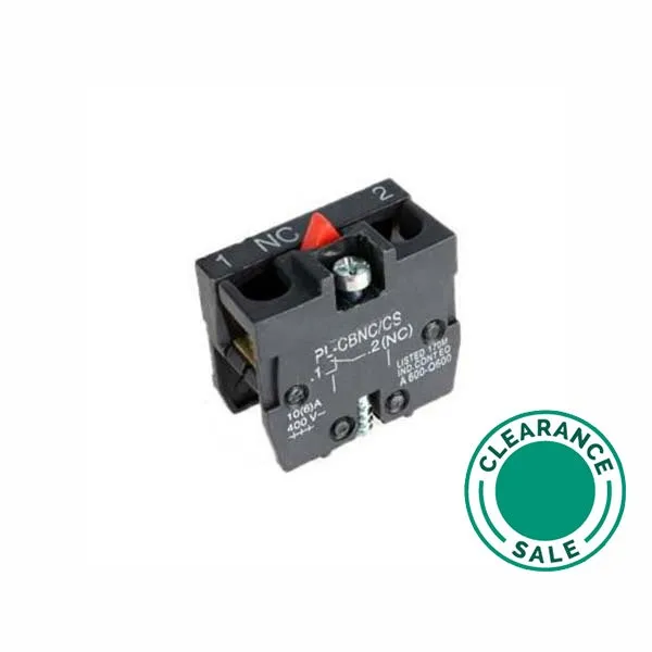 Contact Block for Control Station, 1 NC, Rear Box Mounting