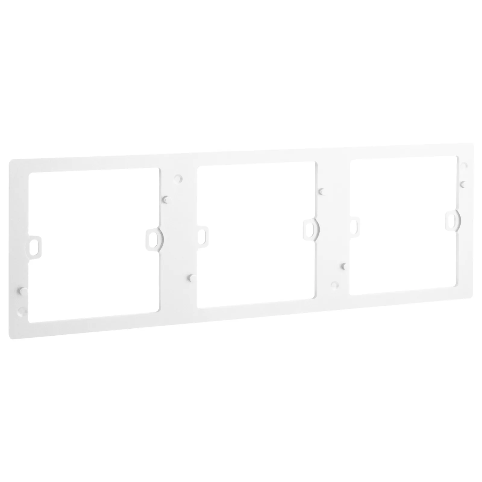 LEGRAND - Support Frame/Front Plate Mallia, 3 Gang, Matt White