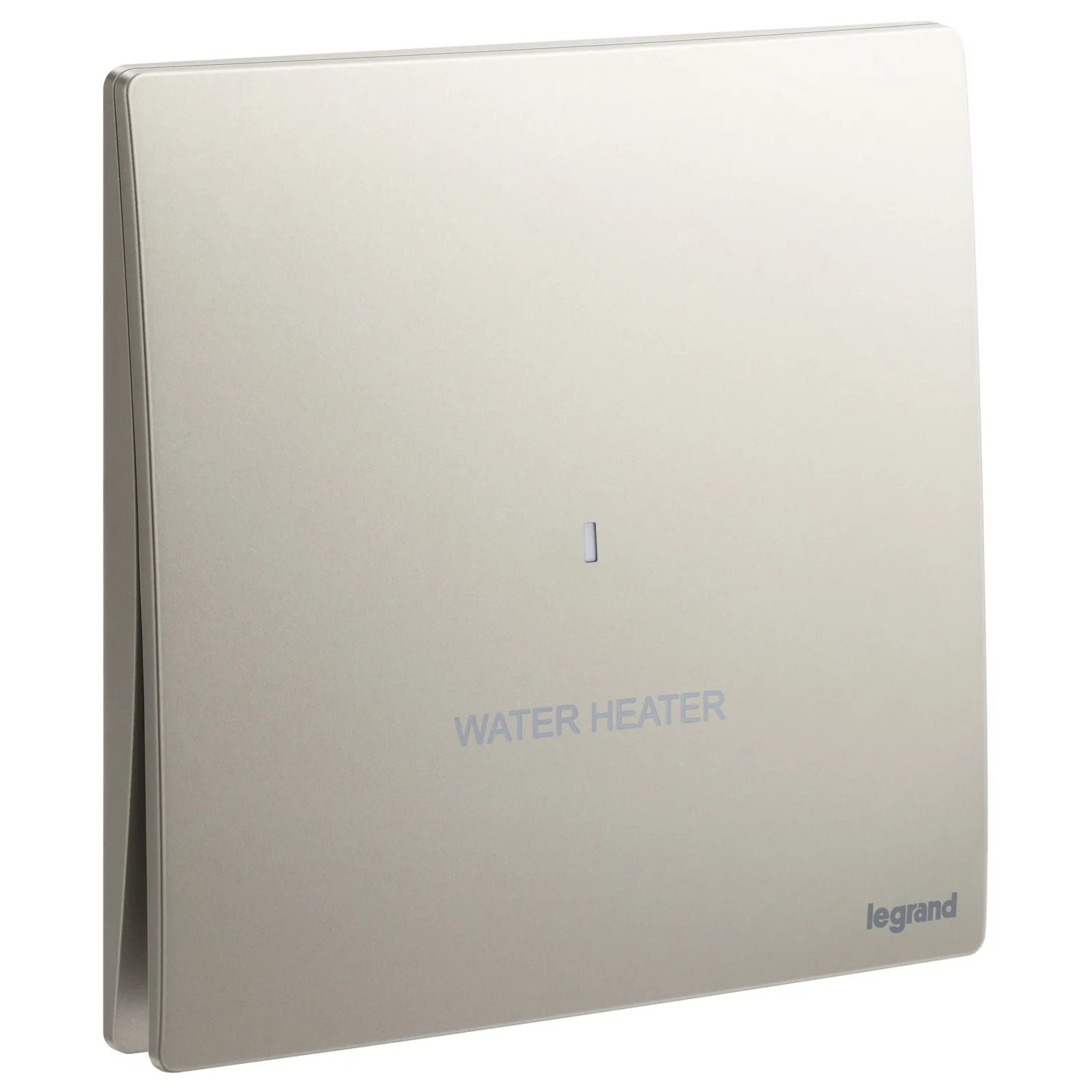 LEGRAND - Double Pole Switch Mallia, 1 Gang, 1 Way with LED Power Indicator and Water Heater Marking, 20 AX, 250 V~, Champagne