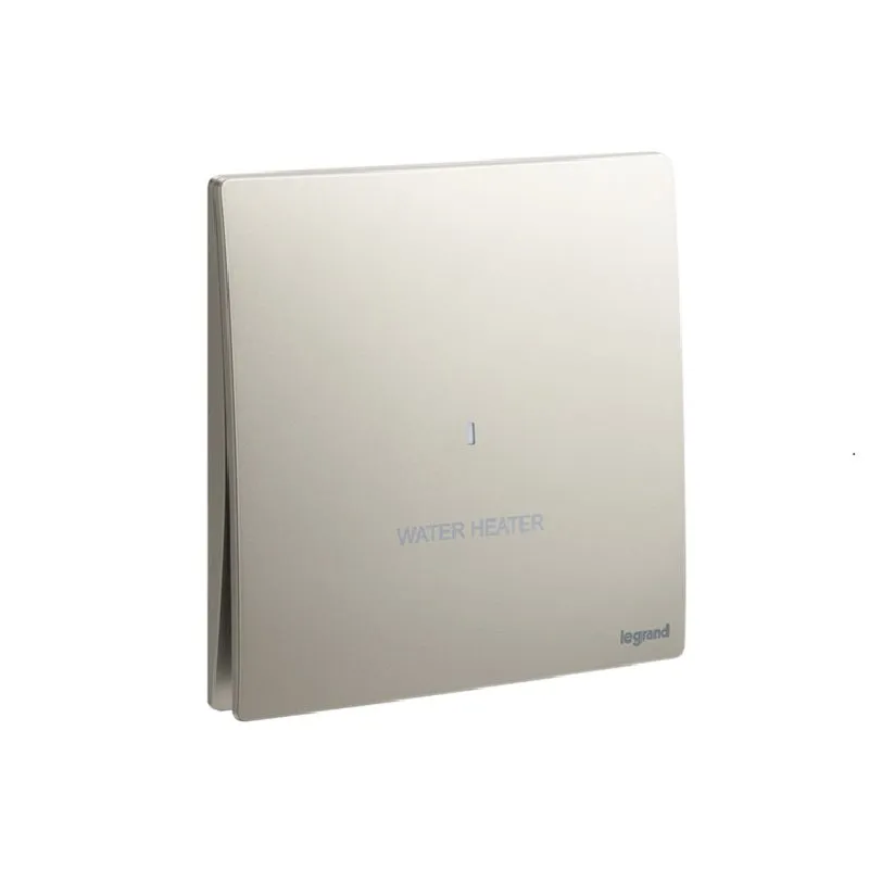 LEGRAND - Double Pole Water Heater Switch Mallia Senses, 1 Gang, 2 Way, 20AX, 250V, with Led, Champagne