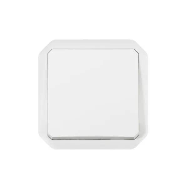 ليجراند - زر ضغط Plexo، IP55، تلامس مفتوح، 10A 250V، آلية، أبيض