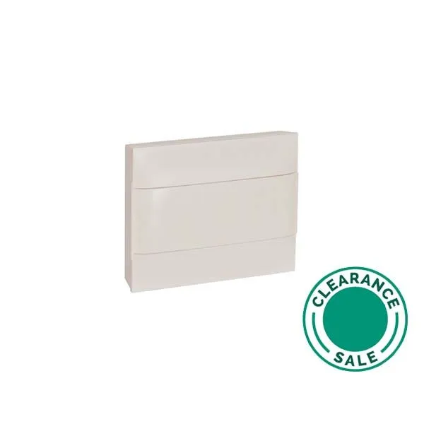 DIN Cabinet, Practibox S, 12 Modules, White Door, Surface-Mounting