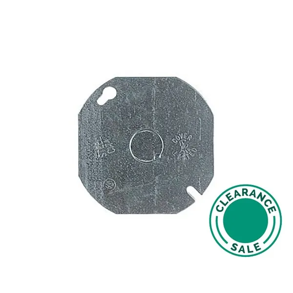 Cover, 4" Octagonal/Round, Flat, 1/2" KO