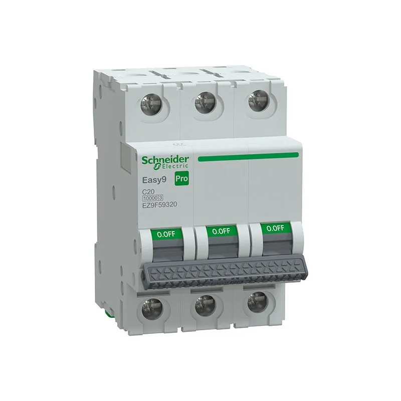 SCHNEIDER -MCB, Easy9 Pro, 3P, 20A, C Curve, 10000A(IEC/EN 60898-1), 10kA(IEC/EN 60947-2)