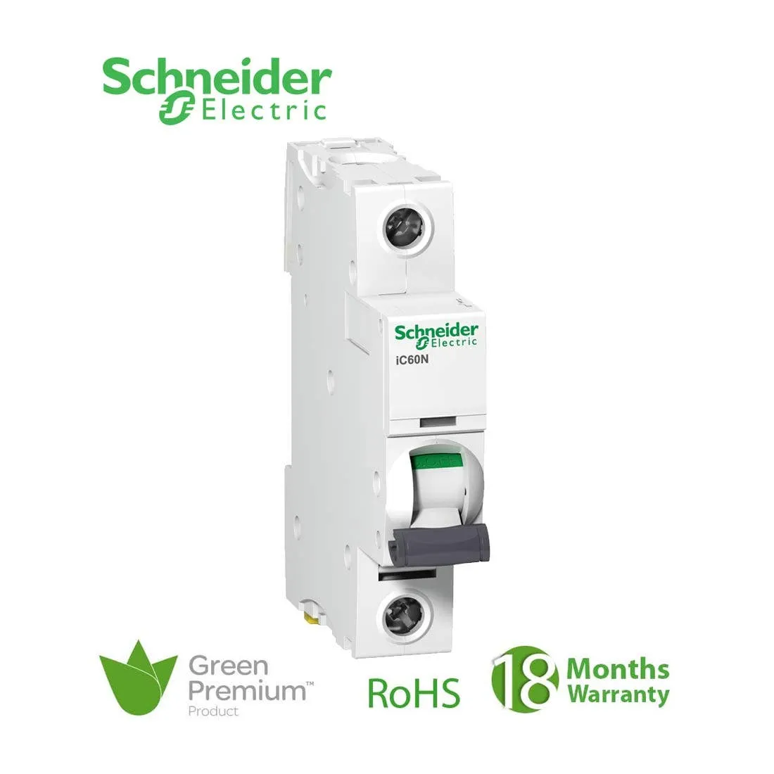 SCHNEIDER - MCB Breaker, Acti9 iC60N, 1P, 16A, D curve