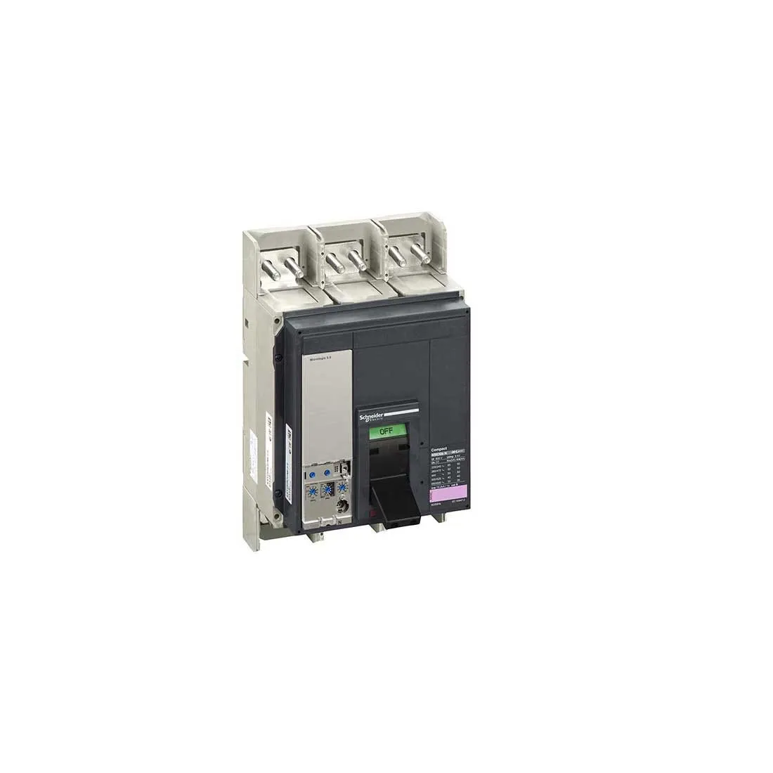 SCHNEIDER - MCCB Breaker, ComPact NS630bN, 50 kA at 415 VAC, Micrologic 5.0 Trip Unit, 630 A, Fixed, 3P 3d
