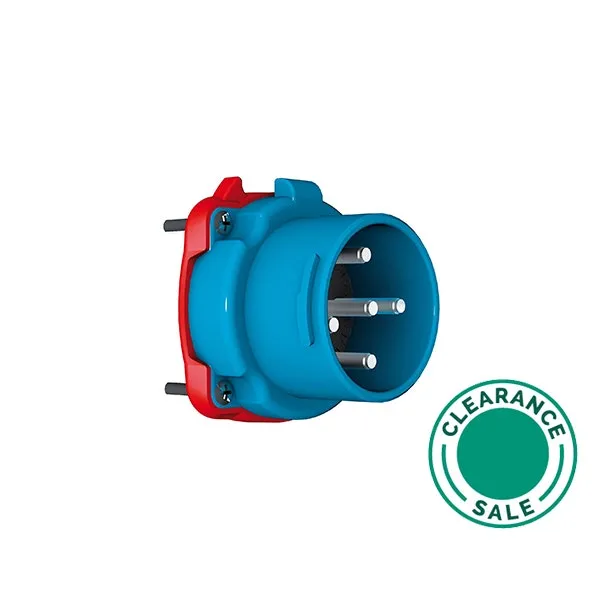 Plug, 20A, 400V, 3P+N+E, DSN1, Poly Blue, Panel, MARECHAL