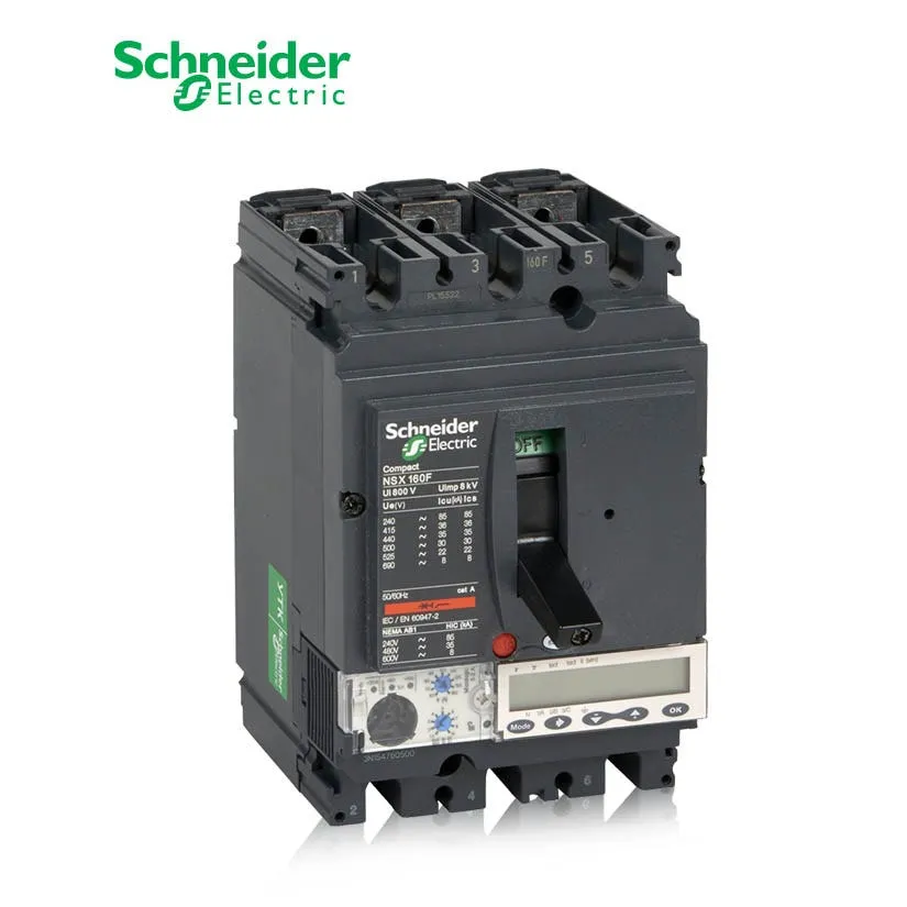شنايدر - قاطع رئيسي 100 أمبير - ComPact NSX160N, 3P 3d, 50kA at 415 VAC, MicroLogic 5.2A Trip Unit 100A