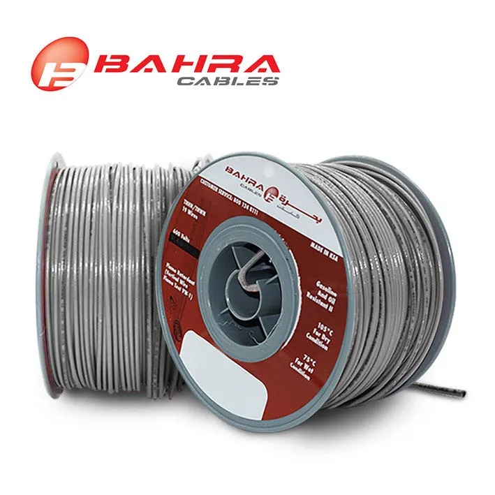 بحرة - سلك كهربائي نحاس - المواصفات الأمريكية - THHN - مقاس 12 AWG - رمادي - 600 فولت - 152.44 متر